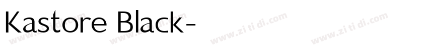 Kastore Black字体转换